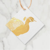 Peacock Rubber Stamp Bedankjes Labels (Voorkant)