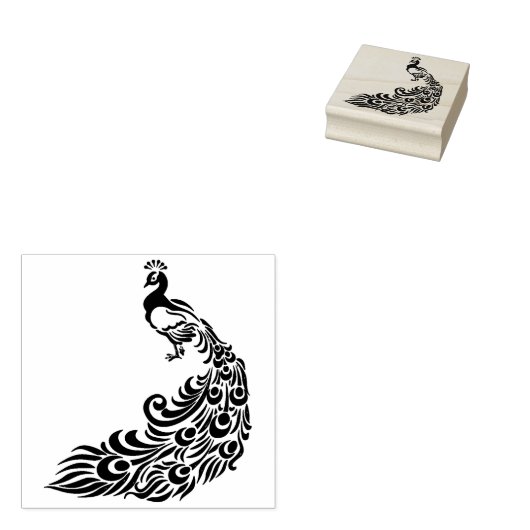 Peacock Rubberstempel (Gestempeld)