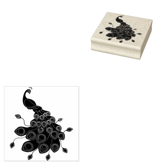 Peacock Rubberstempel (Gestempeld)