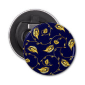 Peacock Sari Pattern Button Flesopener (Voorkant)