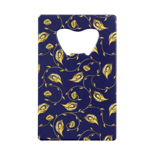 Peacock Sari Pattern Creditkaart Flessenopener