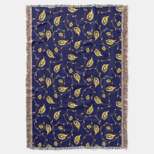 Peacock Sari Pattern Deken (Voorkant Verticaal)