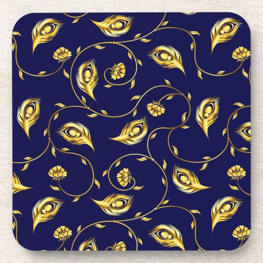 Peacock Sari Pattern Drankjes Onderzetter (Voorkant)