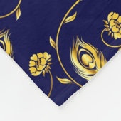 Peacock Sari Pattern Fleece Deken (Hoek)
