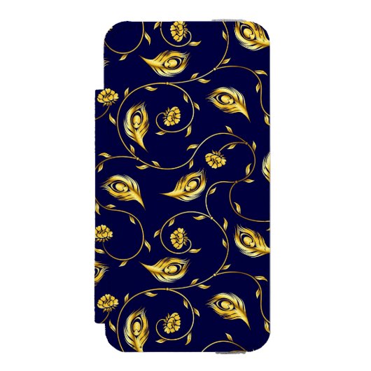 Peacock Sari Pattern Incipio iPhone Portemonnee Hoesje (Voorkant Agenda)