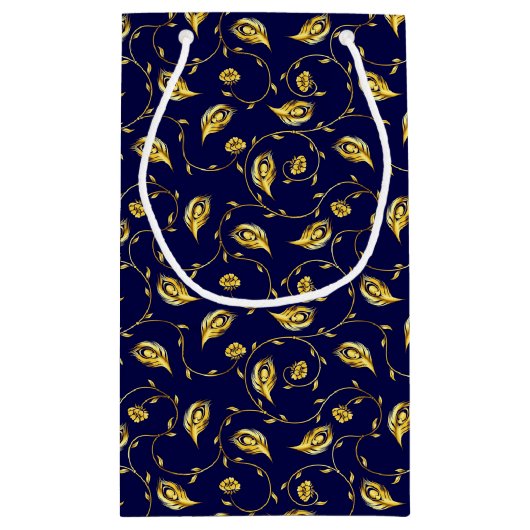 Peacock Sari Pattern Klein Cadeauzakje (Achterkant)