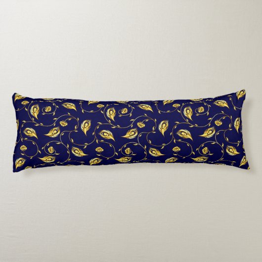 Peacock Sari Pattern Lichaamskussen (Achterkant)