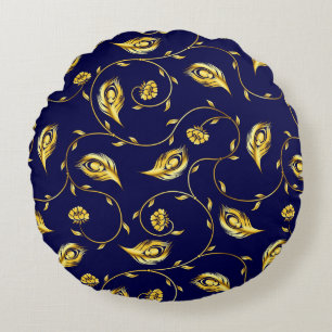 Peacock Sari Pattern Rond Kussen