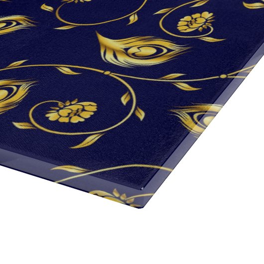 Peacock Sari Pattern Snijplank (Hoek)