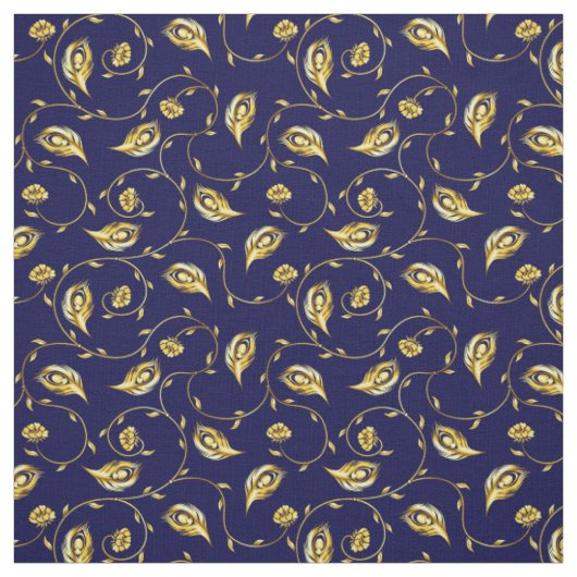 Peacock Sari Pattern Stof (Swatch)