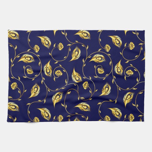 Peacock Sari Pattern Theedoek (Horizontaal)
