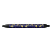 Peacock Sari Pattern Zwarte Inkt Pen (Voorkant)