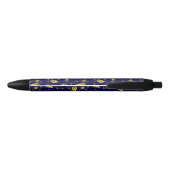 Peacock Sari Pattern Zwarte Inkt Pen (Achterkant)