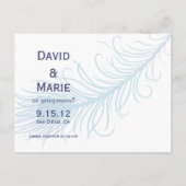  Peacock Save the Date Briefkaart (Achterkant)