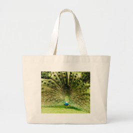 Peacock-schermkleuren Grote Tote Bag