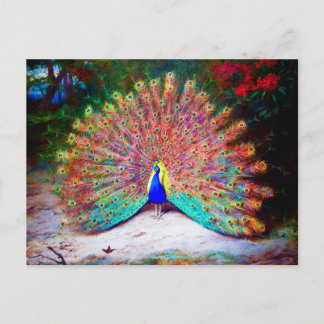  Peacock schilderen Briefkaart