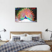 Peacock schilderen Canvas Afdruk (Insitu (Slaapkamer))