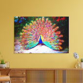 Peacock schilderen Canvas Afdruk (Insitu (Woonkamer))