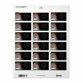 Peacock schilderen Etiket (Full Sheet)