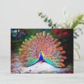 Peacock schilderen Kaart (Staand voorkant)