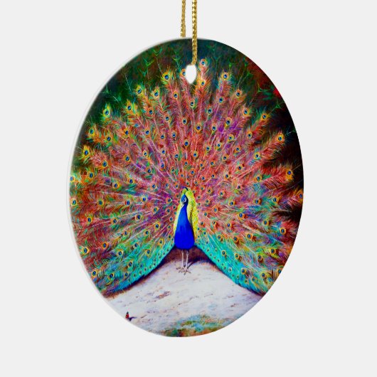  Peacock schilderen Keramisch Ornament (Rechts)