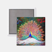  Peacock schilderen Magneet (Voorkant / Achterkant)