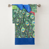 Peacock schilderen weergeven bad handdoek (Insitu)