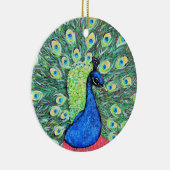 Peacock schilderen weergeven keramisch ornament (Rechts)