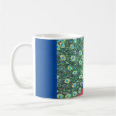 Peacock schilderen weergeven koffiemok (Links)