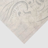 Peacock Script Companion Decoupage Paper Tissuepapier (Detail)