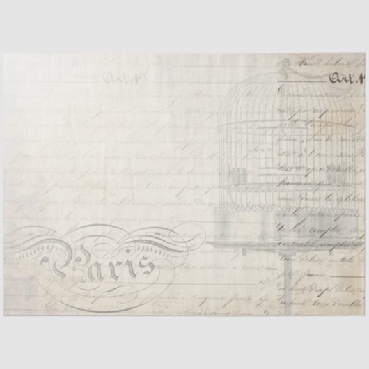 Peacock Script Companion Decoupage Paper Tissuepapier (Voorkant)