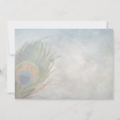 Peacock Scroll Bridal Shower Uitnodiging (Achterkant)