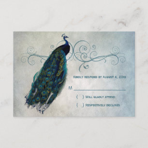 Peacock Scroll RSVP