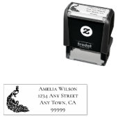 Peacock Self-Inking Stamp Zelfinktende Stempel (In situ)