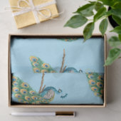 Peacock serie ontwerp 3 blauw tissuepapier (Geschenk)