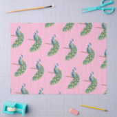 Peacock serie ontwerp 3 roze tissuepapier (Craft)
