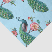 Peacock serie ontwerp 4 blauw tissuepapier (Detail)