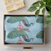 Peacock serie ontwerp 4 blauw tissuepapier (Geschenk)