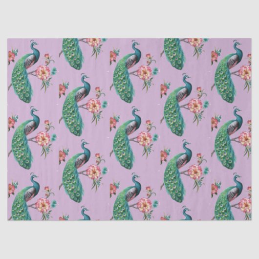 Peacock serie ontwerp 4 Lila tissuepapier (Voorkant)