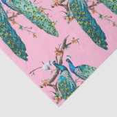 Peacock serie ontwerp 6 roze tissuepapier (Detail)