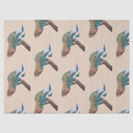Peacock serie ontwerp 9 bruin tissuepapier