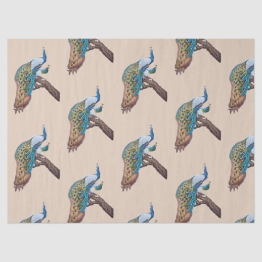 Peacock serie ontwerp 9 bruin tissuepapier (Voorkant)