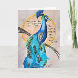Peacock Shine Isaiah 60v1  Kaart