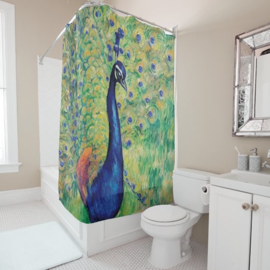 Peacock - Shower Curtain Douchegordijn (In situ)