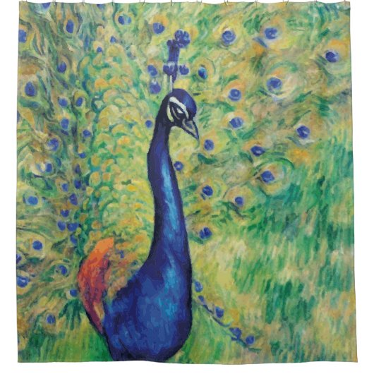 Peacock - Shower Curtain Douchegordijn (Voorkant)