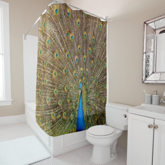 Peacock Shower Curtain Douchegordijn (In situ)