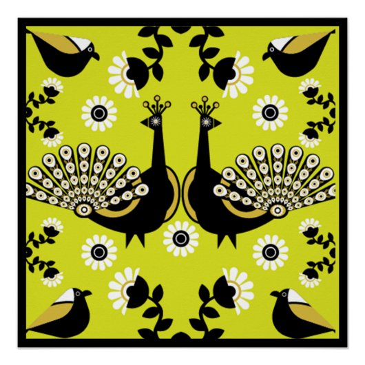 Peacock sieraden en decor perfect poster (Voorkant)
