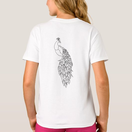 Peacock Silhouette T-shirt (Achterkant)