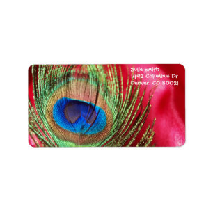Peacock Silky Red-stillevens Etiket