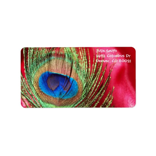 Peacock Silky Red-stillevens Etiket (Voorkant)
